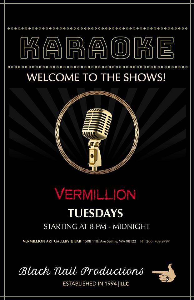 Karaoke Shows at Vermillion Art Gallery and Bar